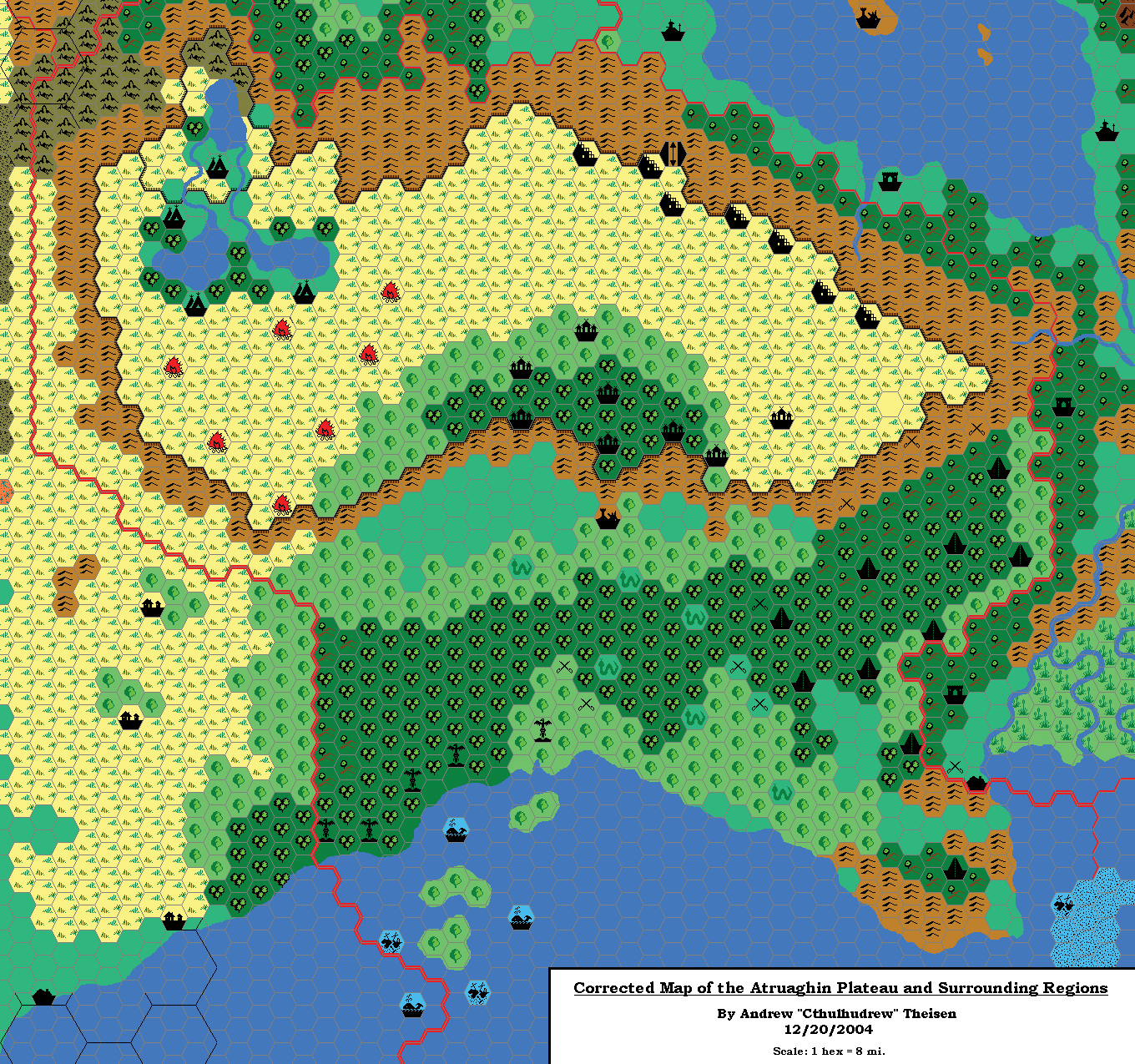 Andrew Theisen's Revised Atruaghin Clans, 8 miles per hex, December 2004