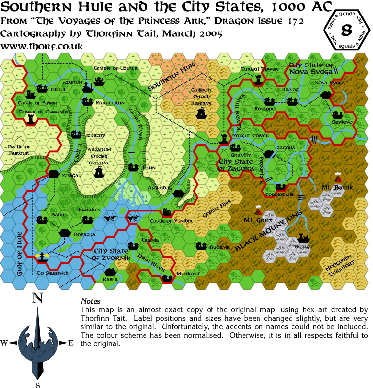 Dragon 172 Southern Hule, 8 miles per hex, Mar 2005