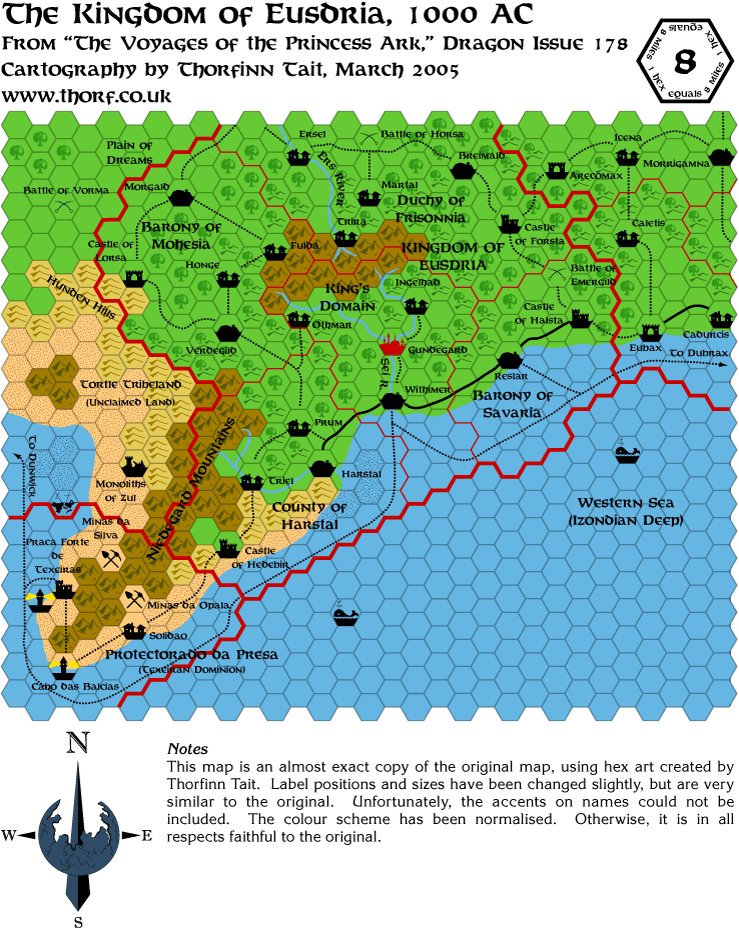 Dragon 178 Eusdria, 8 miles per hex, Mar 2005