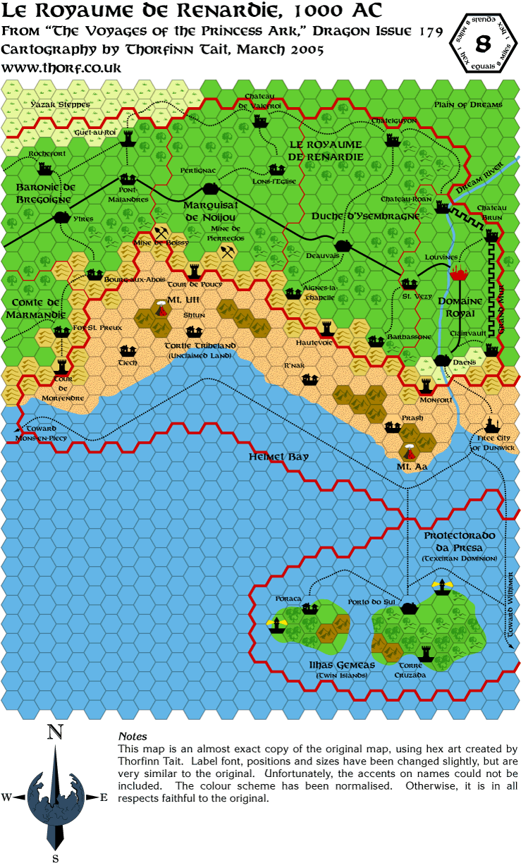 Dragon 179 Renardy, 8 miles per hex, Mar 2005