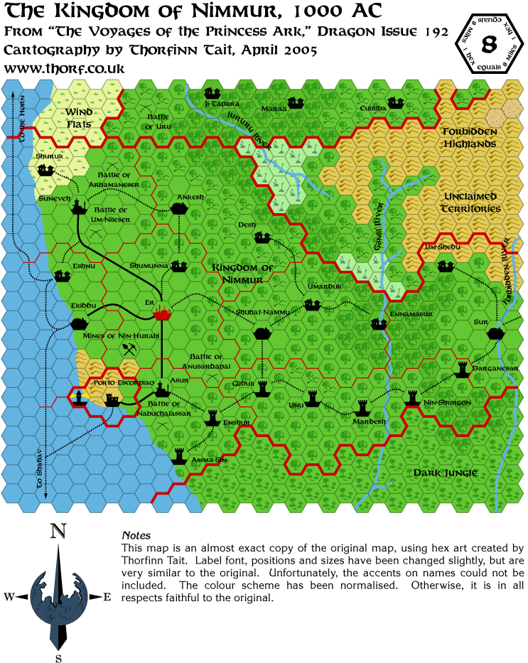 Dragon 192 Nimmur, 8 miles per hex, Apr 2005