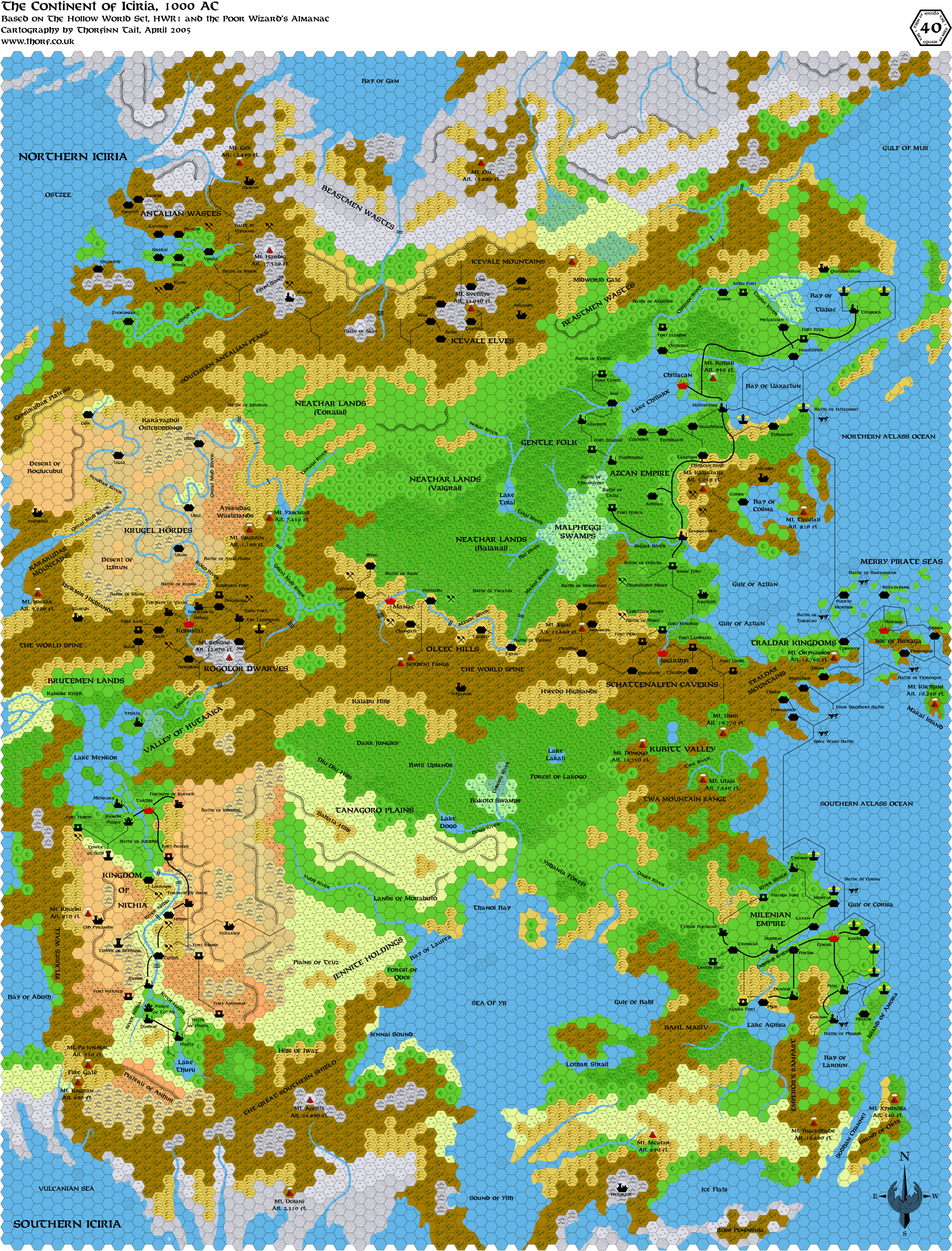 Iciria, 40 miles per hex, Apr 2005