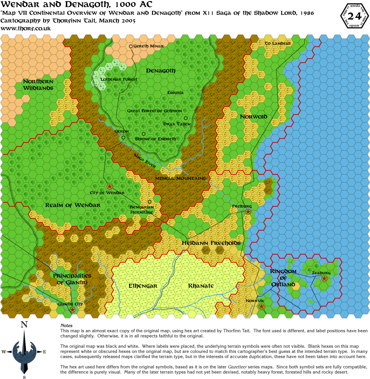X11 Wendar and Denagoth, 24 miles per hex, Mar 2005