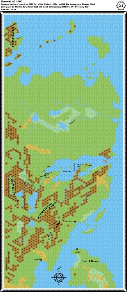 Combined replica of CM1/M2's Norwold, 24 miles per hex