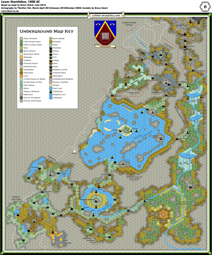 Lower Stoutfellow, 8 miles per hex