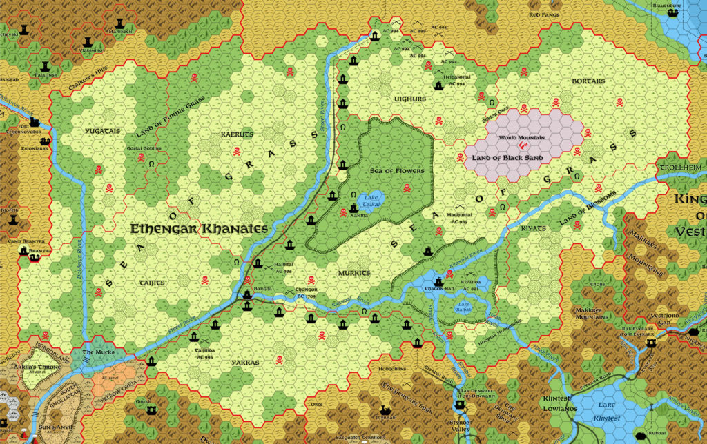 Ethengar, 8 miles per hex