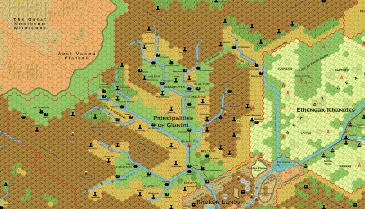 Glantri, 8 miles per hex