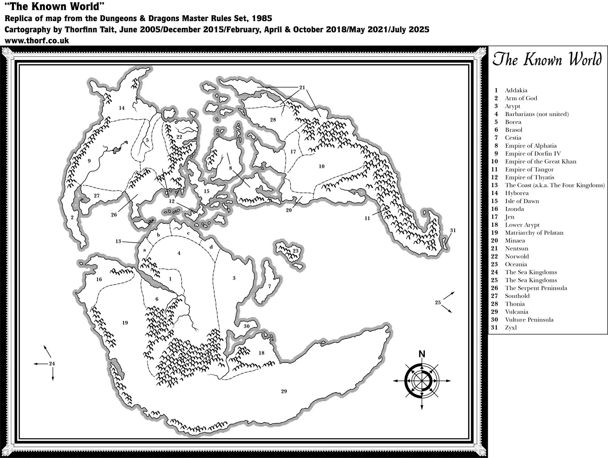 Master Set Outer World Atlas of Mystara