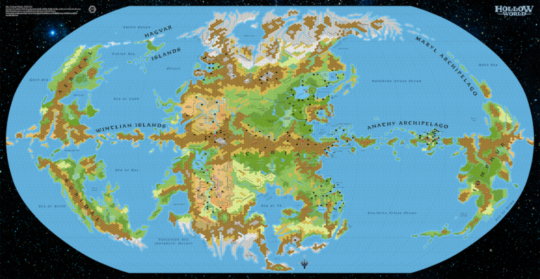 Hollow World, 40 miles per hex | Atlas of Mystara