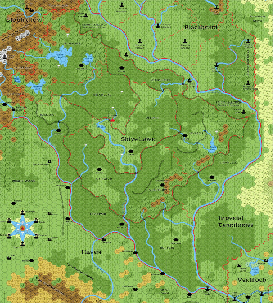 ? mile per hex map of the D&D Known World in AC 1000. | Atlas of Mystara