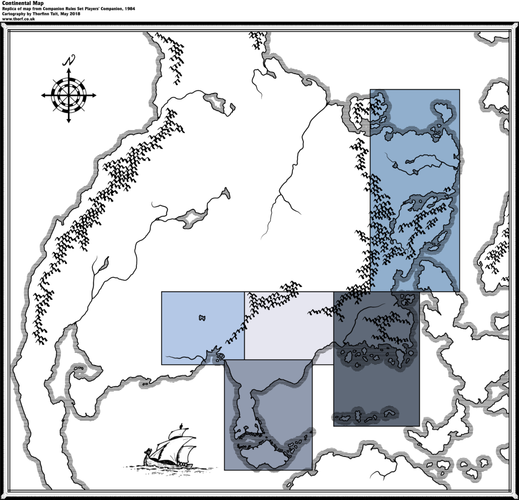 Replica of the Companion Set's Brun map