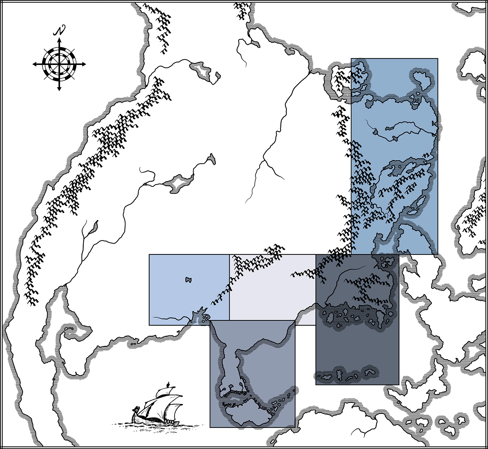 Replica of the Companion Set's Brun map