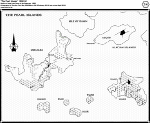 Dawn of the Emperors Ochalea and the Pearl Islands, 24 miles per hex ...