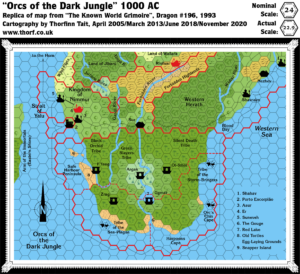 Dragon 196 Orc's Head Peninsula, 24 mph | Atlas of Mystara