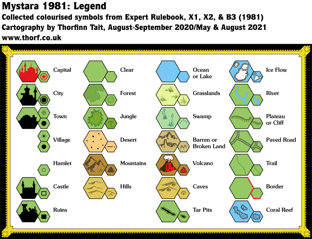 Mystara 1981 Legend