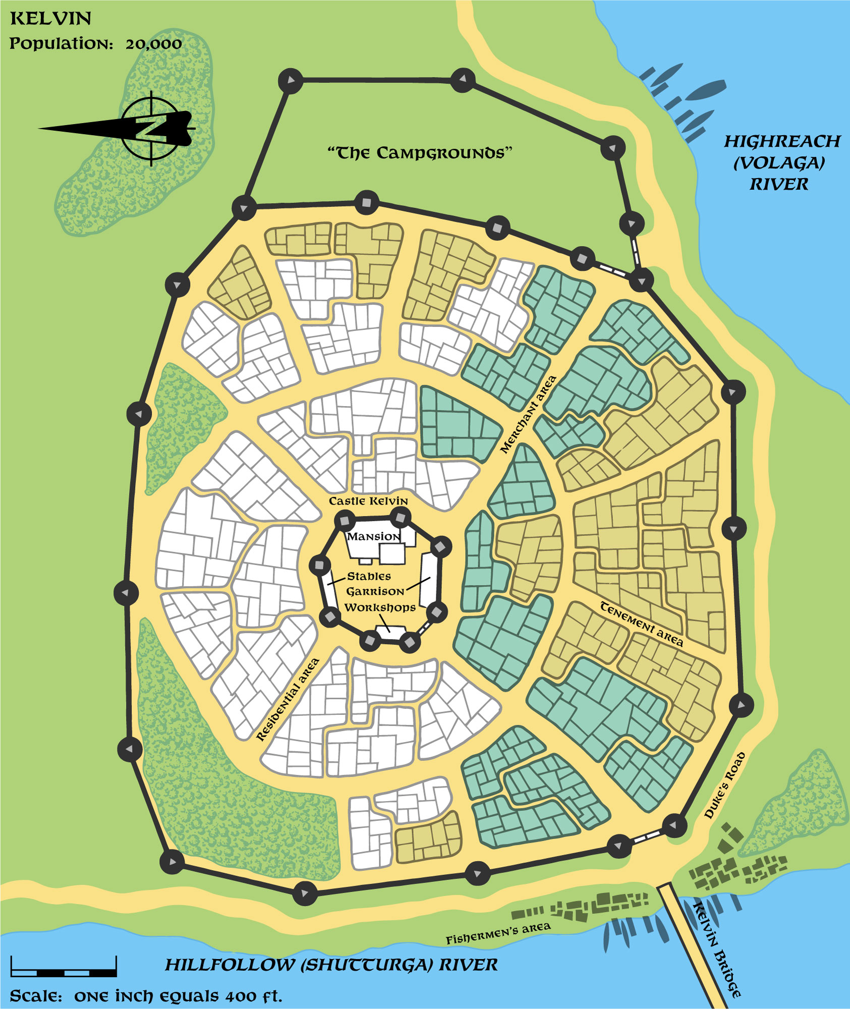 Replica of GAZ1's Kelvin town map