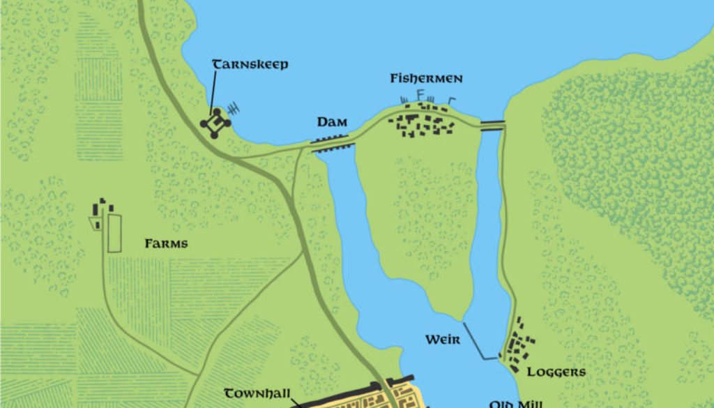 Replica of GAZ1’s Threshold town map