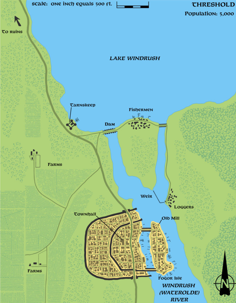 Replica of GAZ1’s Threshold town map