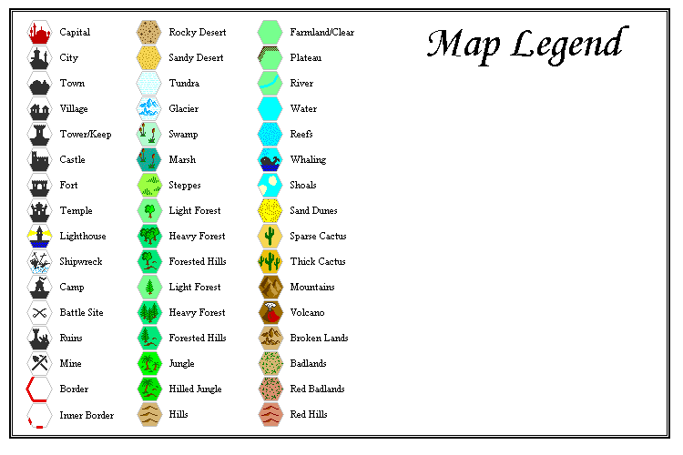 Map Legend by Adamantyr, February 2000
