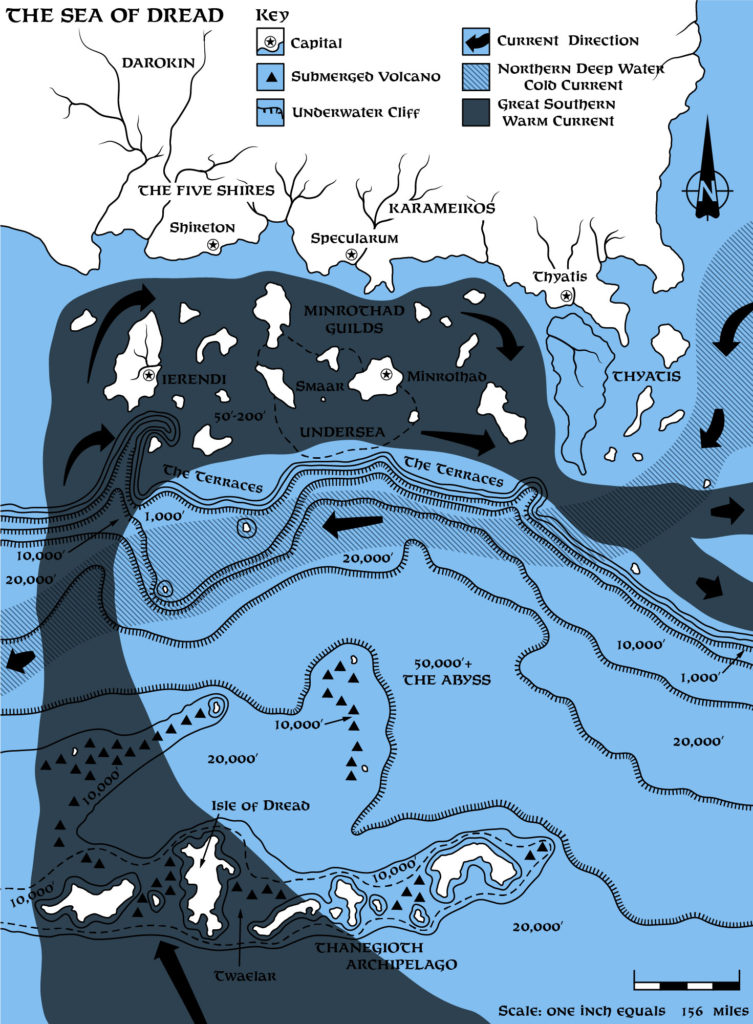 Replica of PC3’s map of the Sea of Dread