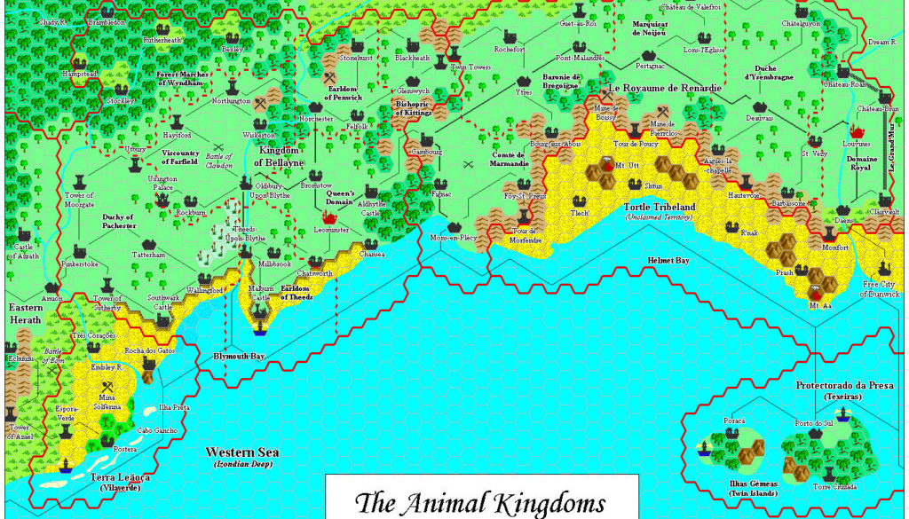 The Animal Kingdoms, 8 miles per hex by Adamantyr, February 2000