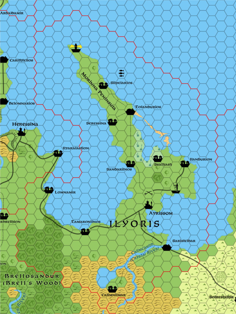 Replica of Geoff Gander’s Ilyoris, 8 miles per hex, March 2021