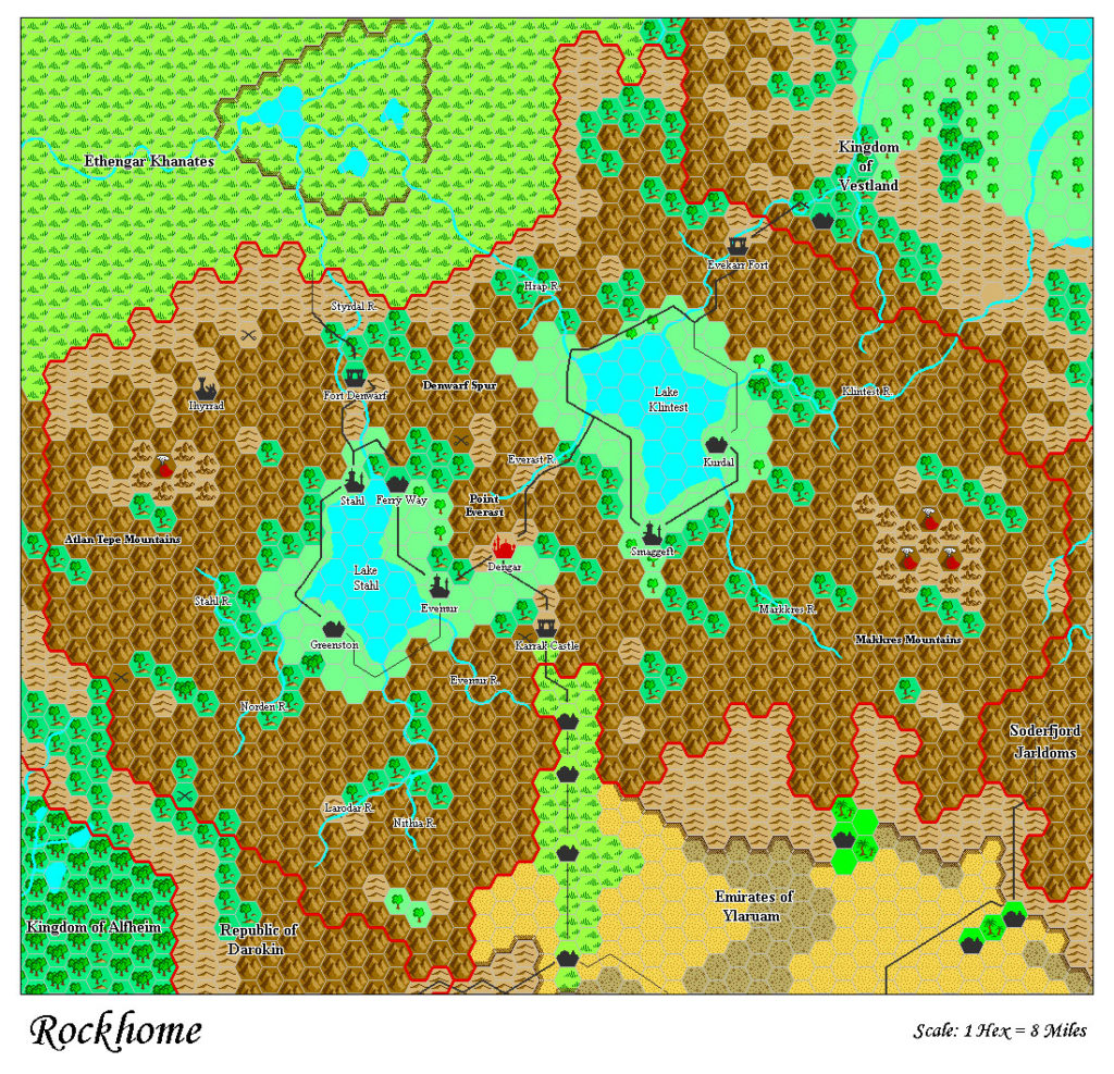 Rockhome, 8 miles per hex by Adamantyr, February 2021