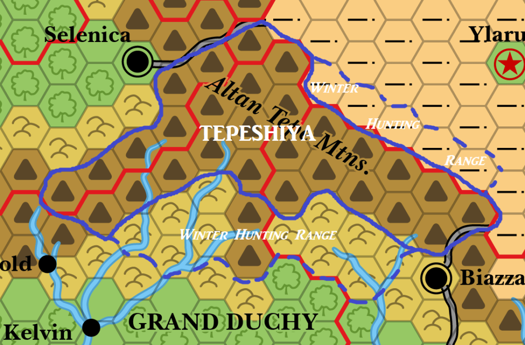 Tepeshiya, 24 miles per hex, by James Mishler, September 2019