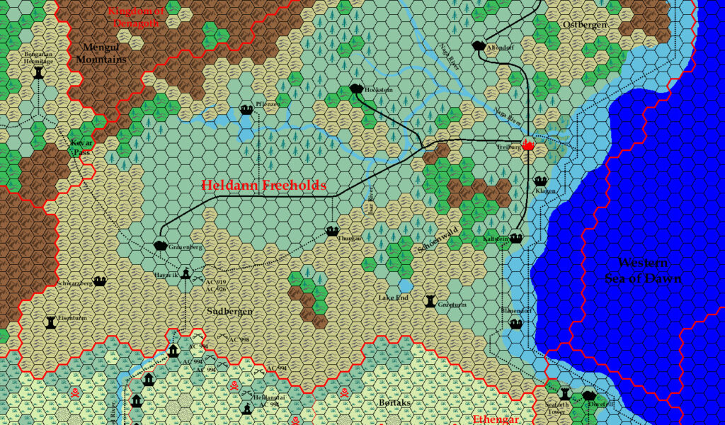 Heldann, 8 miles per hex by Ricardo Matheus, November-December 2000