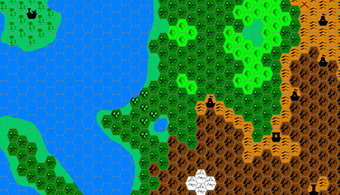 Dogvale Region, 8 miles per hex by Andrew Theisen, October 2000