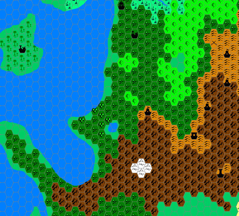 Dogvale Region, 8 miles per hex by Andrew Theisen, October 2000