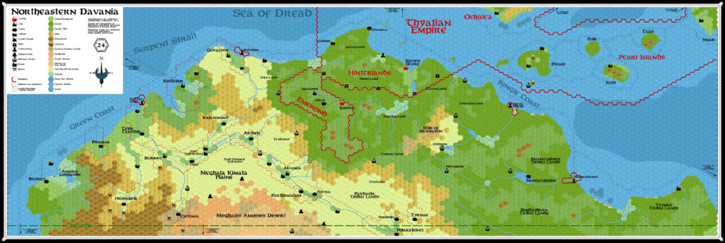 Northeastern Davania, 24 miles per hex by Christian Constantin, February 2014