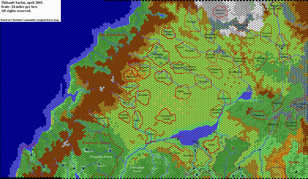 Borea, 24 miles per hex by Thibault Sarlat, April 2001