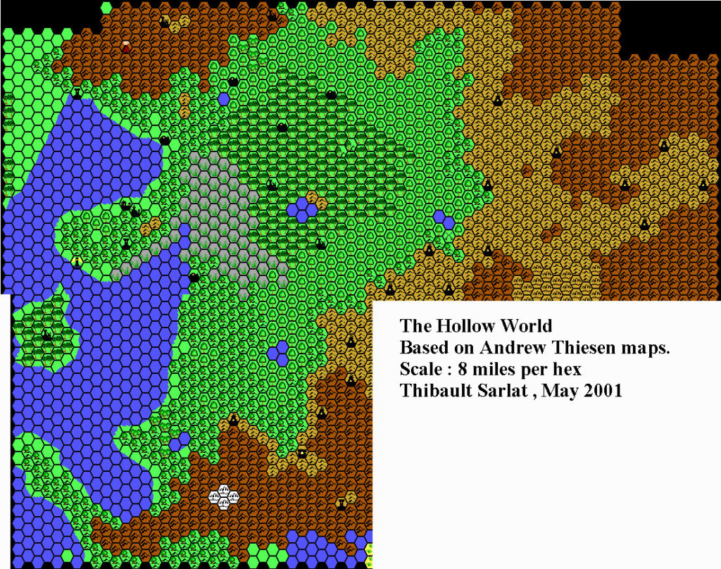 Valley of Hutaaka, 8 miles per hex by Thibault Sarlat, April 2001