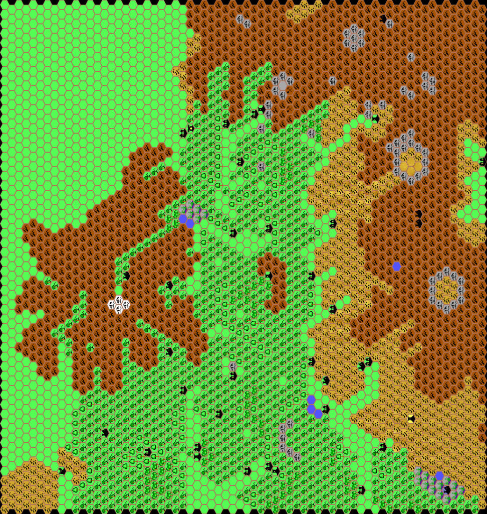 La Vallée des Loups, 1 mile per hex by Thibault Sarlat, January 2000