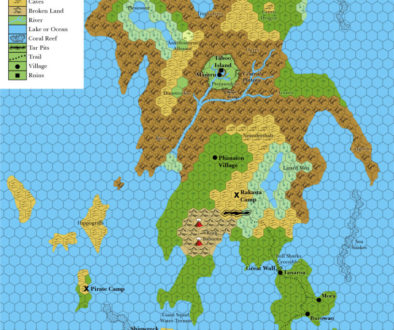 Thibault’s Isle of Dread, 8 miles / hex | Atlas of Mystara