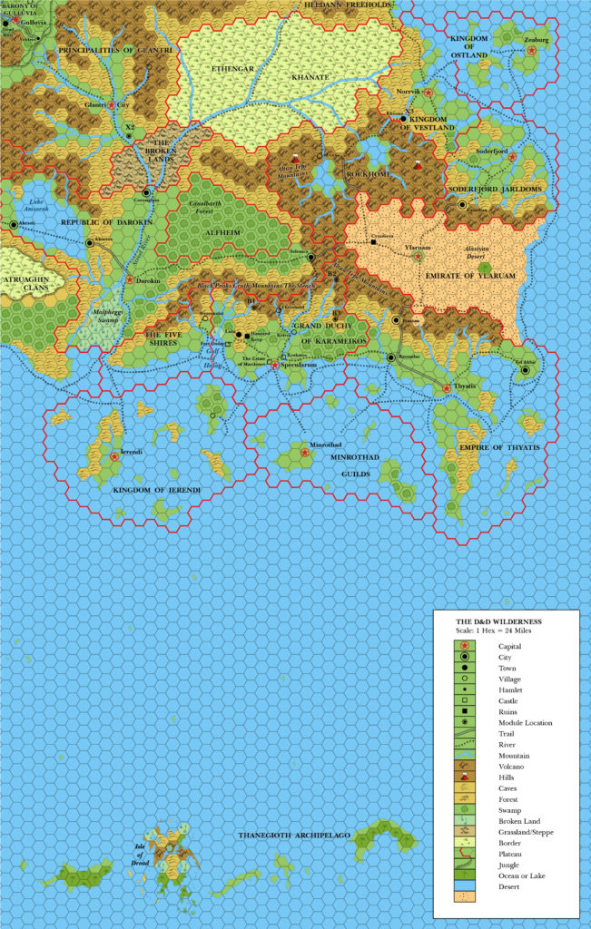 Known World, 24 miles per hex (1983)