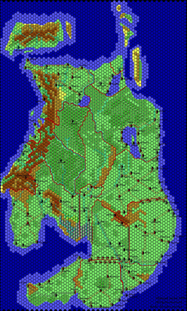 Alphatia, 24 miles per hex by Thibault Sarlat, November 2000