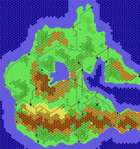 Thibault’s Bellissaria, 24 miles/hex v1 | Atlas of Mystara