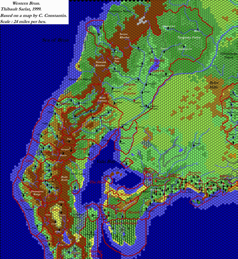 Western Brun, 24 miles per hex by Thibault Sarlat, November 2000