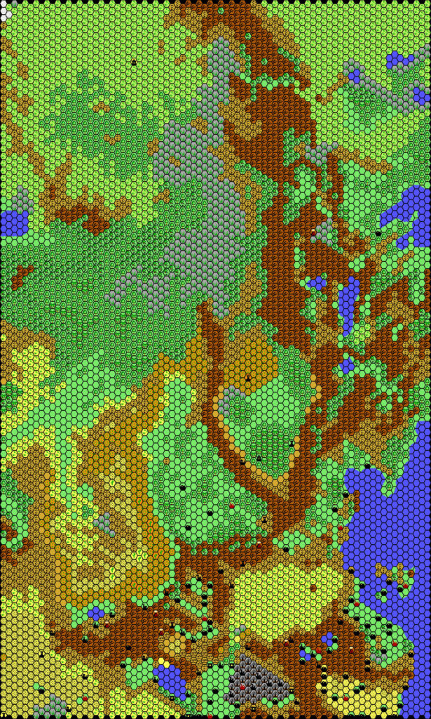 Eastern Brun, 24 miles per hex by Thibault Sarlat, September 2001