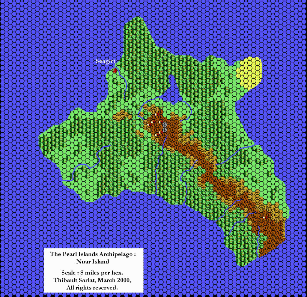 Nuar, 8 miles per hex by Thibault Sarlat, March 2000