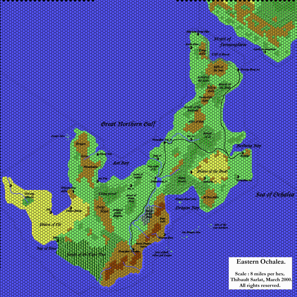 Ochalea, 8 miles per hex by Thibault Sarlat, May 2005