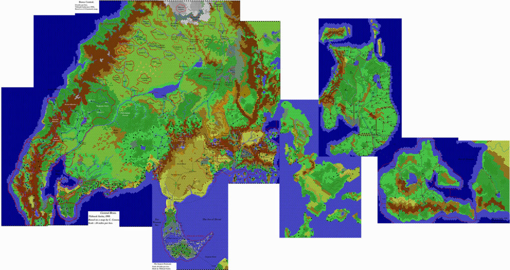 Brun, 24 miles per hex by Thibault Sarlat, November 2000 (Revised Palette)