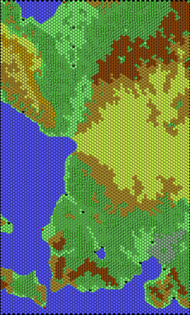 Minaea West, 24 miles per hex by Thibault Sarlat, December 2001