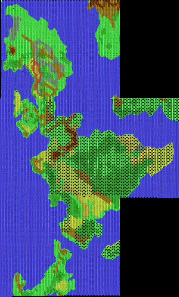 Isle of Dawn, 24 miles per hex by Thibault Sarlat, April 2001 (Revised by Thorfinn Tait, November 2021)