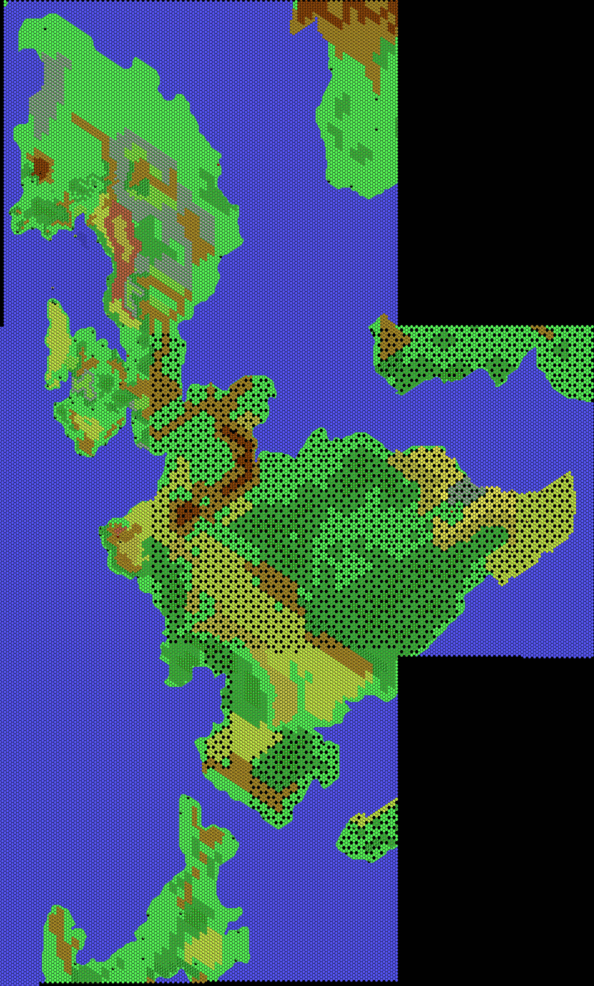 Isle of Dawn, 8 miles per hex by Thibault Sarlat, April 2001 (Revised by Thorfinn Tait, November 2021)