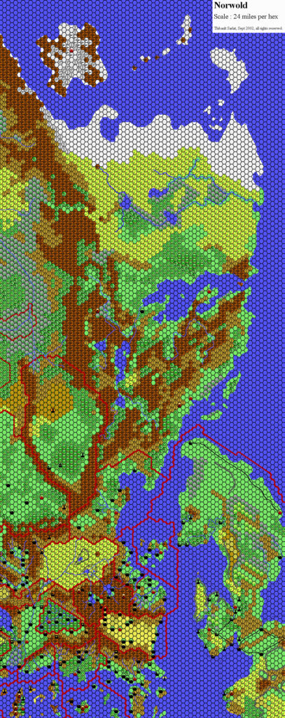 Norwold, 24 miles per hex by Thibault Sarlat, September 2002