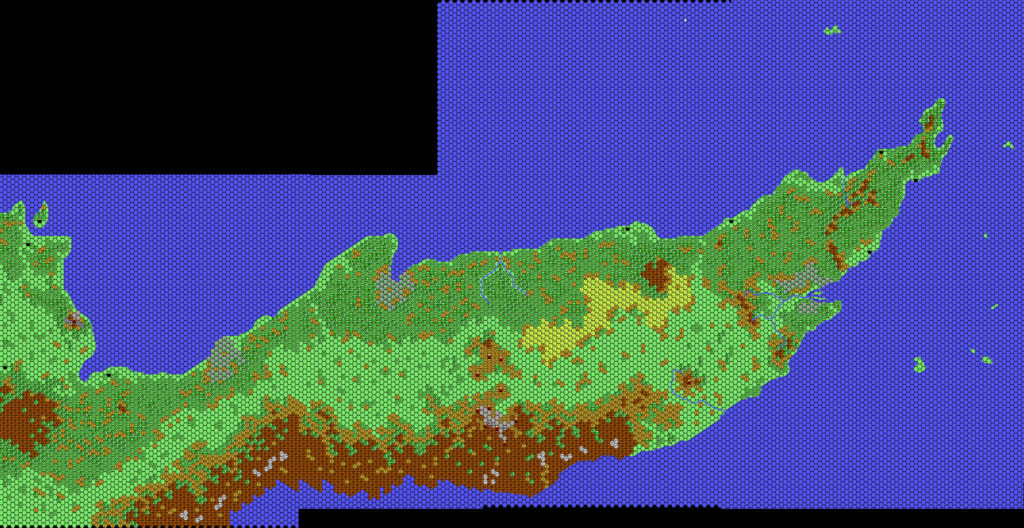 Vulcania, 24 miles per hex by Thibault Sarlat, January 2002