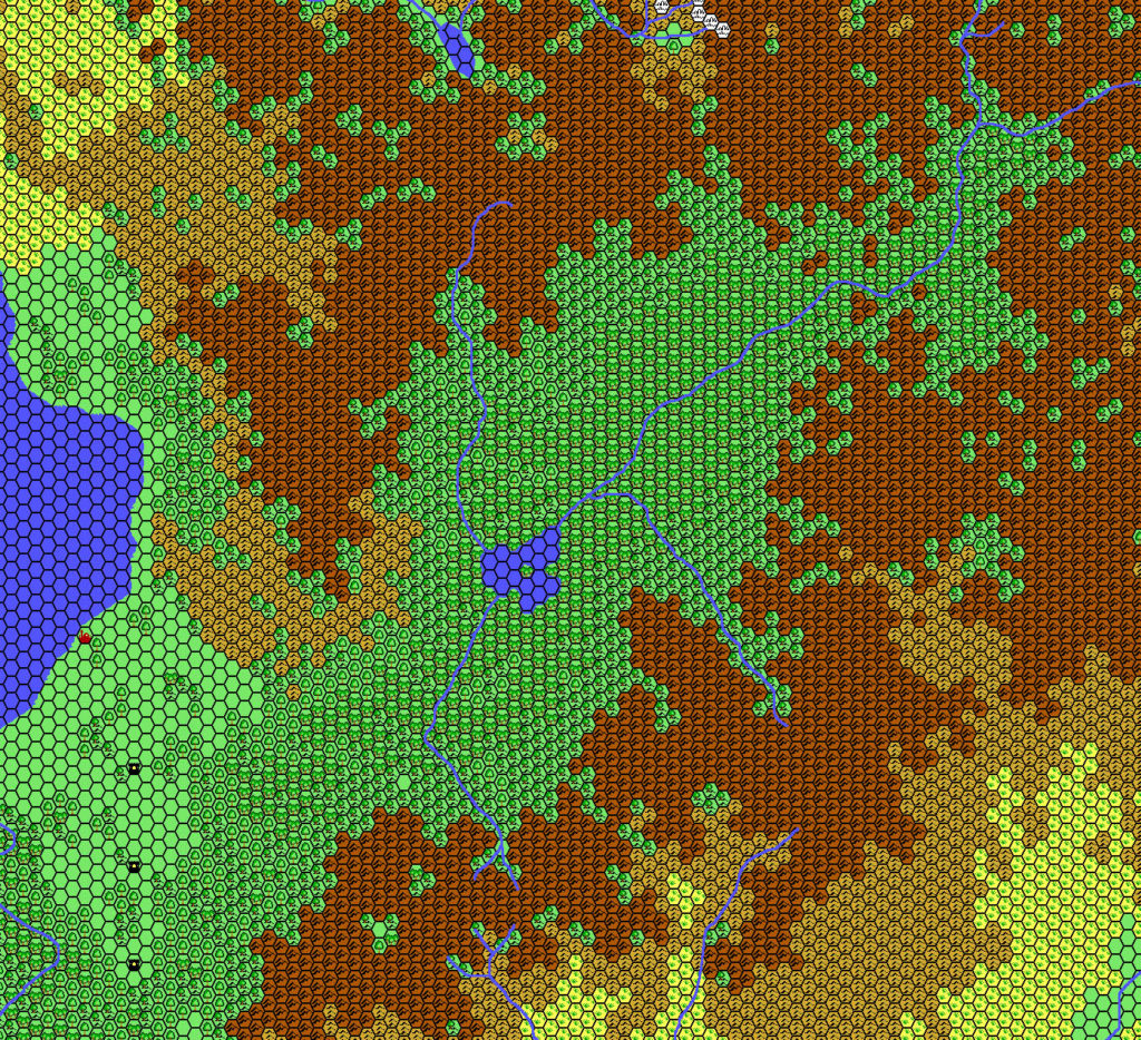 Calengaer area, 24 miles per hex by Thibault Sarlat, April 2002